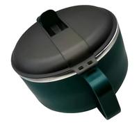 IDEANATEGRATE Bol à Ramen en Acier Inoxydable 304 Couvercle et Couverts, Capacité 1300ml, Usage Domestique Facile à Nettoyer, pour L'école Maison