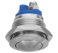 IDEANATEGRATE Bouton Poussoir Métallique Verrouillable Compact pour Appareils Électroniques, Interrupteur Momentané Multi-usage en Métal, pour Contrôle D'alimentation Automobile