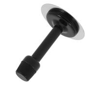 IDEANATEGRATE Butée de Porte Murale Noire en Acier Inoxydable Embout en Caoutchouc Anti-collision et Protection Murale pour Intérieur, Facile à Installer sans Perçage