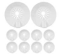 IDEANATEGRATE Cache Mural pour Gicleur D'incendie en Plastique Blanc, Lot de 10 Pièces, Design Compact et Amovible, pour Usage Résidentiel et Commercial Réutilisable
