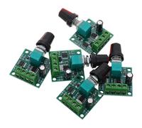 IDEANATEGRATE Contrôleur de Vitesse Moteur Continu Pwm 1,8-12 V 2 A avec Interrupteur, Régulateur de Tension Continue, Bouton de Commande, Pack de 5 Pièces, pour Applications Industrielles