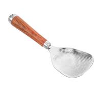 IDEANATEGRATE Cuillère à Riz avec Manche en Bois Résistant la Chaleur en Acier Inoxydable Spatule Antiadhésive pour Repas Familiaux Quotidiens et Rassemblements Entre Amis