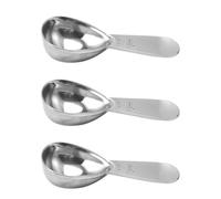 IDEANATEGRATE Cuillères Doseuses à Café Finition Polie Haute Lot de 3 en Acier Inoxydable 15ml Design Classique Portable pour Cacao et Poudres Protéinées