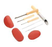 IDEANATEGRATE Ensemble D'outils de Poterie en Céramique 9pcs Ribs Multifonctions en Bois et Métal, Outils de Lissage en Caoutchouc pour Sculpture et Modelage Artisanal