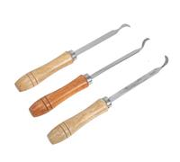 IDEANATEGRATE Grattoirs de Nettoyage Outil Cuisine Ensemble de 3 en Acier Inoxydable Poignée Confortable en Bois pour Ventilateur de Hotte Aspirante