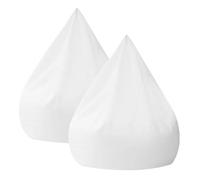 IDEANATEGRATE Housse Intérieure pour Pouf sans Garnissage en Tissu Blanc, Lot de 2 Pièces, Respirante et Lavable en Machine, pour Maison et Bureau