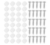 IDEANATEGRATE Kit de Vis pour Charnières de Porte D'armoire avec Chevilles en Plastique Blanc, 200 Pièces, Matériaux Pp et Fer, Compatible pour Réparation et Montage de Meubles