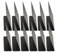 IDEANATEGRATE Lot de 12 Mini Tableaux Noirs Alimentaires 100x75mm, Panneaux D'affichage Réutilisables Effaçables pour Buffet, Étiquettes Verticales de Table, Ardoises Portables