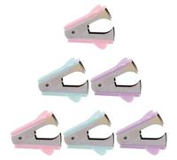 IDEANATEGRATE Lot de 6 Ôte-agrafes Miniatures en Couleurs Macaron Poignée Antidérapante, Outil de Bureau Portable pour Retirer Agrafes Facilement Travail ou Maison