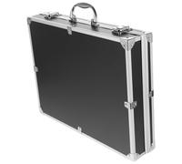 IDEANATEGRATE Mallette à Outils Verrouillable Noire Grosse Capacité | Coffre à Outils Alu, Rangement Alliage Aluminium, pour Vis et Accessoires, Usage Maison et Professionnel