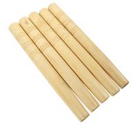 IDEANATEGRATE Manches en Bois de Hêtre 5pcs pour Outils de Jardinage Ergonomiques, Remplacement Confortable pour Pelles et Faucilles Couleur Kaki