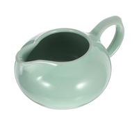 IDEANATEGRATE Pichet à Lait en Céramique Vert Clair 180ml avec Contrôle Précis Portion et Facile à Nettoyer pour Service de Café Cuisine Occidentale