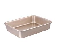IDEANATEGRATE Plaque de Cuisson Rectangulaire en Acier Carbone Nonadhésive pour Gâteau et Nougat, Résistante et Saine, Cuisine et Maison, Couleur Or