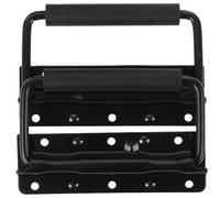 IDEANATEGRATE Poignées Pliantes en Fer Ressort, Lot de 2, Design Ergonomique, Poignées Métalliques Noires pour Boîtes à Outils et Caisses de Rangement