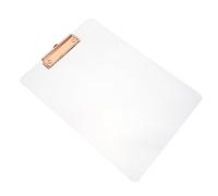 IDEANATEGRATE Presse-papiers et Design Simple en Acrylique Transparent A4, Tableau Mémo Pratique et Robuste Planchette Pince Fonctionnelle pour Bureau et École