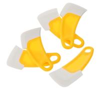 IDEANATEGRATE Set de 5 Grattoirs en Silicone Jaune Cuisine, Outils de Grattage Multifonction, Nettoyant pour Poêles Antiadhésives, pour Usage Domestique et Café