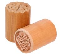 IDEANATEGRATE Tampons à Biscuits en Bois Presse à Pâtisserie Manuelle 2 Pièces pour Pâtisserie Design Créatif, Haute Durabilité, Cuisine et Décoration de Gâteaux