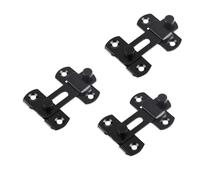 IDEANATEGRATE Verrou de Porte Coulissante Loqueteau Sécurisé 3pcs en Acier Inoxydable Noir Améliore la Sécurité pour Portes et Fenêtres en Métal ou Bois