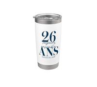 Idée Cadeau Couple 26 Ans de Mariage - Noces de Jade Gobelet isotherme en acier inoxydable double paroi