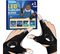Idee Cadeau Homme Original Utile - Gants Lumineux Led Gadget Insolite Utile Cadeau Secret Santa Colleague Femme, Idées Cadeaux Noel Hommes Papa Papy Pere Mari Bricoleur Peche Calendrier de L'avent