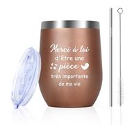 Idee Cadeau Meilleure Amie Femme D'école Fin D'année Cadeau Amitié Copine Mignon Drôle Cadeaux Collègue De Travail Départ Collegue Bureau Anniversaire Maison 355ml Tasse à Café En Acier Verre a Vin