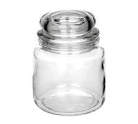 Ideen mit Herz Bonbonnière en verre ronde transparente avec couvercle hermétique en verre de qualité alimentaire 10 cm x 10 cm x 13,5 cm Capacité 500 ml