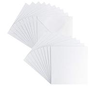 Ideen mit Herz Lot de 10 cartes de vœux - Finition nacrée - 10 cartes d'environ 250 g/m² et 10 enveloppes d'environ 120 g/m² - En blanc - 16 x 16 cm