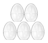 Ideen mit Herz Lot de 5 œufs remplissables à poser - En plastique - Transparent - Divisible - 12 cm x 9 cm