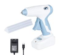 Ideen mit Herz | Pistolet à colle chaude sans fil | Puissant | 15 cm x 5,5 cm x 17 cm | Avec lampe de travail LED, indicateur de charge et cartouches