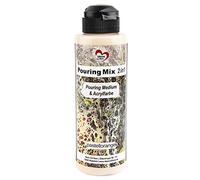 ideen mit herz Pouring Mix 2en1 | Medium de lissage et peinture acrylique | médium de coulage déjà intégré dans la Peinture, Aucun mélange requis | 180 ml (orange pastel)
