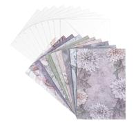Ideen mit Herz Set de cartes de vœux illustrées | Cartes de condoléances | Cartes de condoléance | Enveloppes incluses | 11,5 cm x 16,5 cm | Lot de 20 (Condolences, floral)