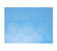 ideen mit herz Tapis de décoration en Silicone | Moule en Silicone pour Fondant | Hauteur : 2 mm | Design Dentelle | Bricolage de Bordures | façonner des fondants (Design 23 | 39 cm x 29,5 cm)