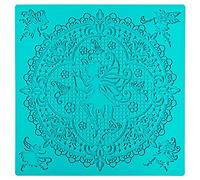 ideen mit herz Tapis de décoration en Silicone | Moule en Silicone pour Fondant | Hauteur : 2 mm | Design Dentelle | Bricolage de Bordures | façonner des fondants (Design 26 | 21,6 cm x 21,6 cm)