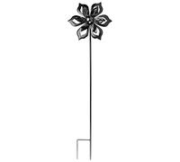 Ideen mit Herz Tourniquet en métal | pour jardin | noir | pelle | décoration de jardin | idéal pour peindre et décorer (design 5 | Ø 22 cm | hauteur 82 cm)