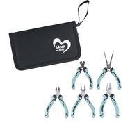 Idées avec des mini pinces coeur | Ensemble multifonctionnel | Outil pour la maison, les bijoux, l'artisanat, le modélisme | Pinces à bec effilé | Pinces coupantes | antidérapant | 5 pièces