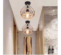 IDEGU 2PCS Retro Plafonnier en Métal Chambre Lustre Plafonnier Industrielle Style Vintage pour Couloir Salon Cafe Bar