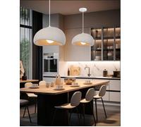 iDEGU 2pcs Suspension Luminaire Moderne Industriel Ciment 30cm Créatif Lustre Plafonnier Design Edison pour Salon Chambre,Gris