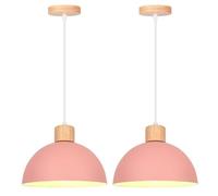 iDEGU 2pcs Suspension Luminaire Moderne Lampe Plafonnier Abat-jour Design Demi - cercle E27 Luminaire Rétro pour Salon