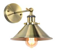 iDEGU Applique Murale Intérieure de Style Industriel en Métal E27 Ajustable Plafonnier Luminaire Rétro avec Rotation à 180 Degrés Vintage Lampe Murale pour Salon, Chambre, Cuisine (Bronze Brossé)