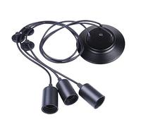 iDEGU Éclairage Suspendu Edison 1,5 Mètres Réglable Plafonnier Araignée Lumière Métal Fil Cage Pendentif Éclairage Lustre Moderne Industriel Lumière Lumineuse (Ampoule NON INCLUS) (3 Bras)