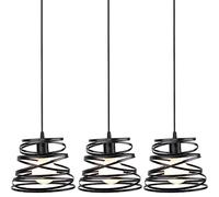 iDEGU Lustre Moderne Ø20cm Suspension Luminaire Créatif Design Métal Spirale Vintage Plafonnier E27 Lampe Suspension Déco pour Salon Chambre Salle à Manger (3 Pack)