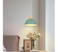 iDEGU Lustre Moderne 25cm,Lampe Suspension Luminaire Abat-jour Design Demi - cercle Plafonnier Style Vintage pour Salon Chambre