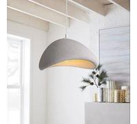 iDEGU Moderne Suspension Luminaire Industriel 20cm Vintage Lustre Plafonnier Ciment Style Nordique pour Salon Chambre,Gris