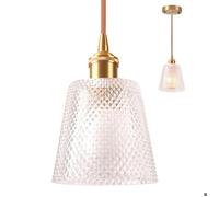 iDEGU Moderne Suspension Luminaire Industriel,Lampe de Plafond Vintage Abat-jour en Verre Design Cage E27 Lampe pour Salon Chambre