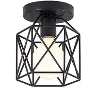 iDEGU Plafonnier Industrielle Retro en Métal Design Rétro Lumière E27 Max 40W, Style Industriel Vintage Ø15 * 17CM, Idéal pour Salon Chambre Café Bar Restaurent Salle à Manger (Ampoule NON INCLUS)