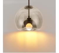 iDEGU Plafonnier Moderne Verre,25cm Lampe de Plafond Industriel Design Base Concave Suspension Luminaire Vintage pour Chambre Salon