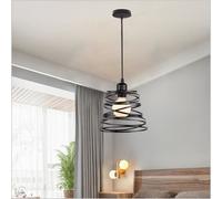 IDEGU Retro Lustre Vintage Salon Noir Plafonnier Luminaire Industrielle Retro Style Edison pour Salon Chambre