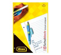 Idena 10393 - Bloc scolaire, DIN A4, 50 feuilles, 70 g/m², ligné, perforé