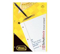 Idena 10394 - Bloc scolaire, DIN A4, 50 feuilles, 70 g/m², quadrillé, perforé