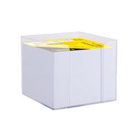 Idena 11184 - Boîte à fiches, transparent, 9 x 9 x 8 cm, incl. 700 feuilles de papier, papier FSC-Mix en blanc